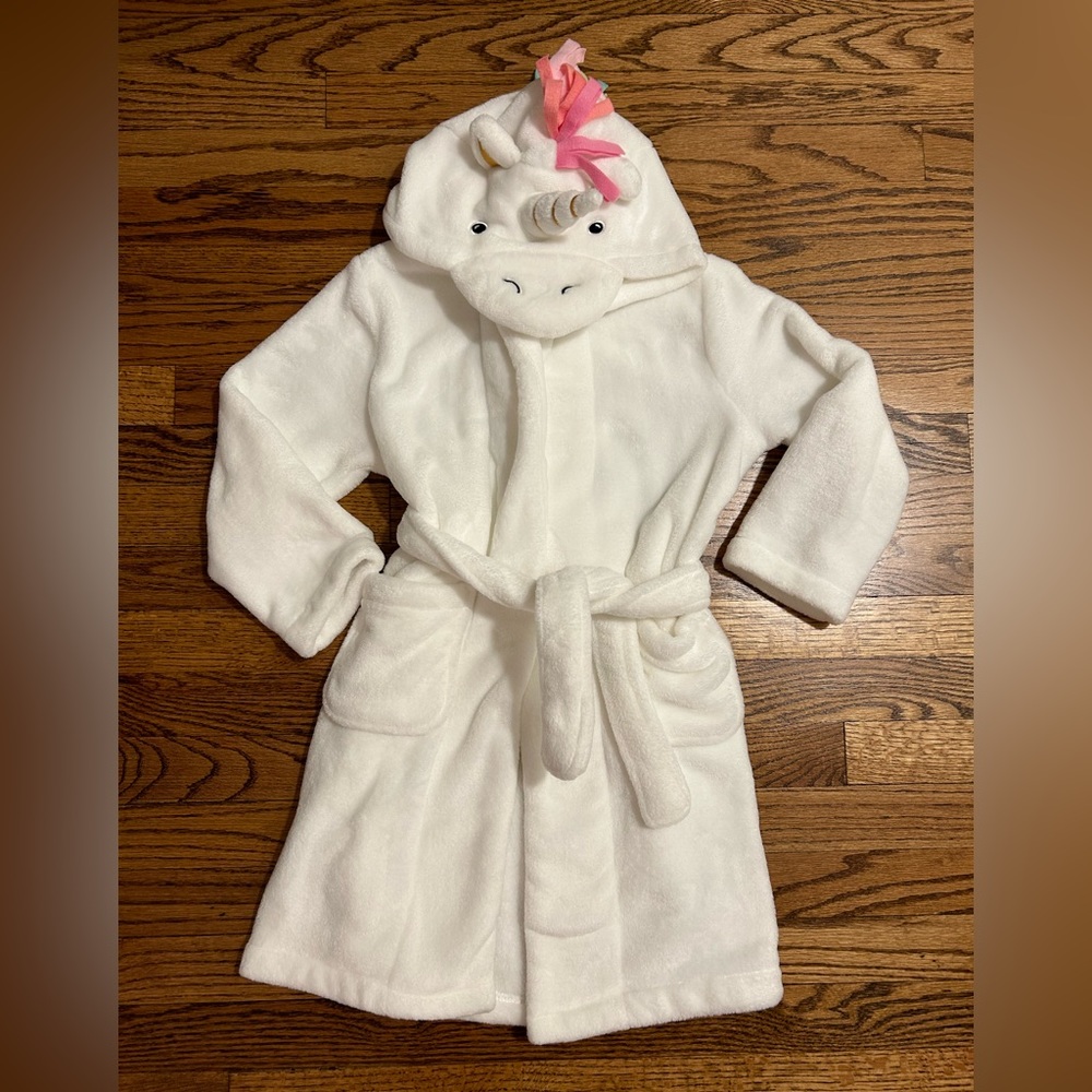Pottery Barn Kids Unicorn Robe Size 4-6